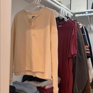 [aerie] soft Henley crop sweater